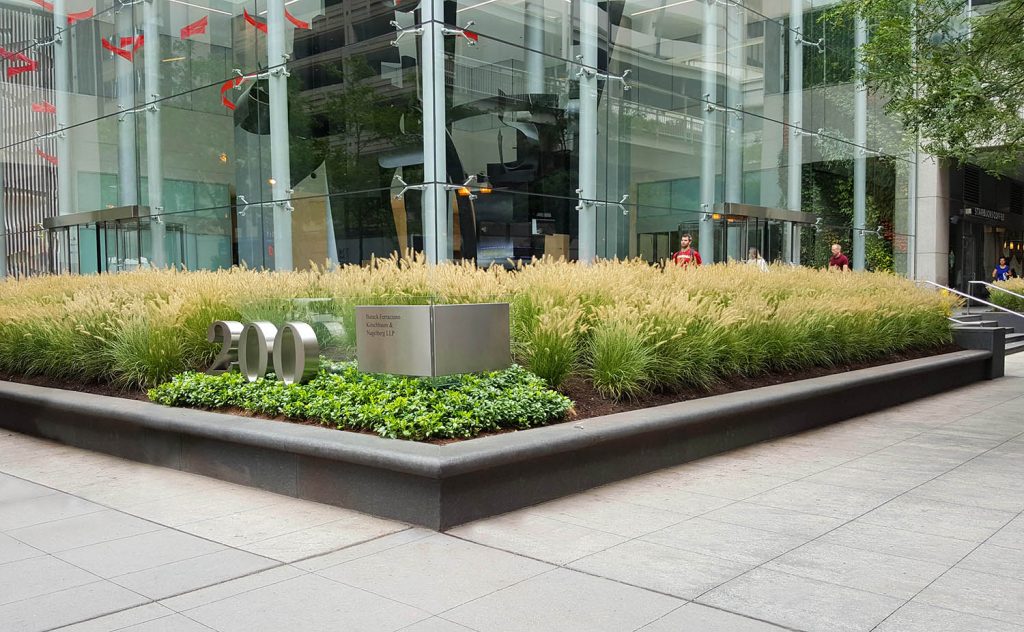 Landscaping grass at 200 West Madison Chicago